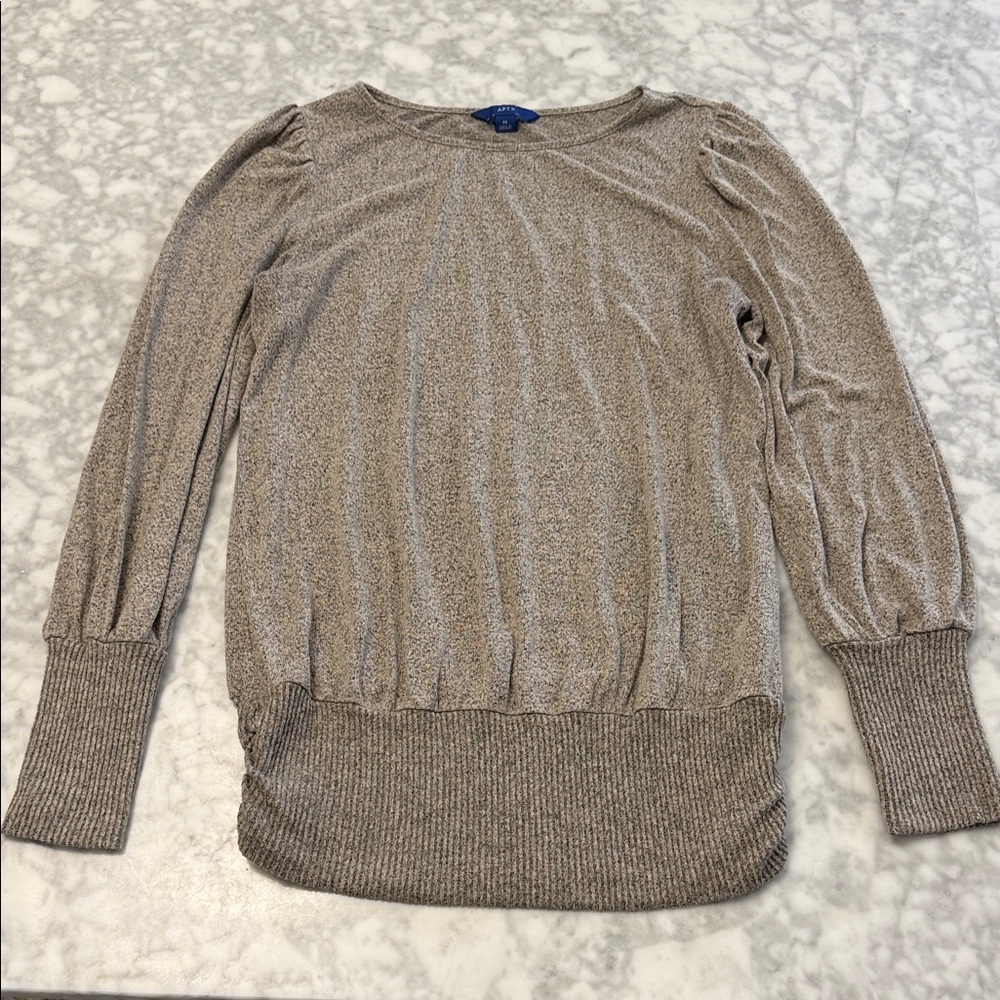 Apt. 9 Shimmery Taupe Crewneck Knit Top